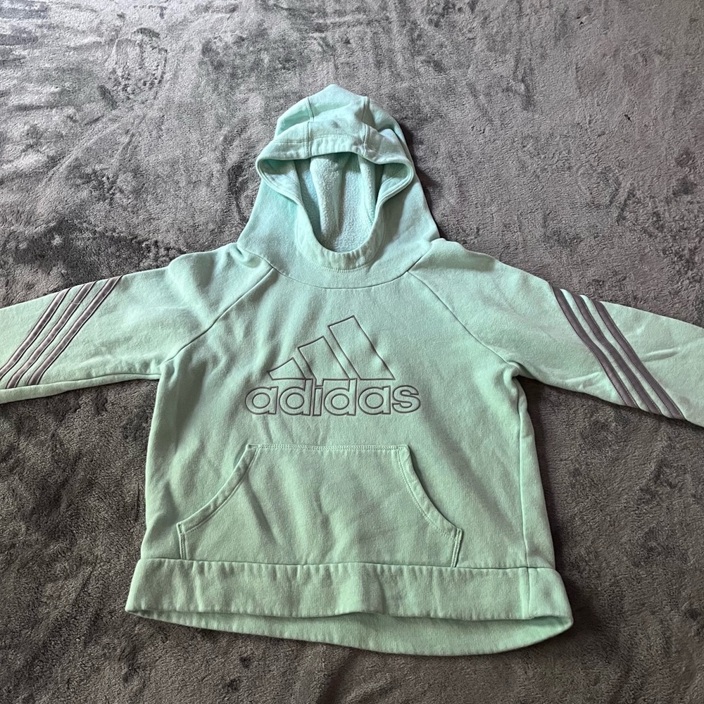 Adidas, blue sweatshirt